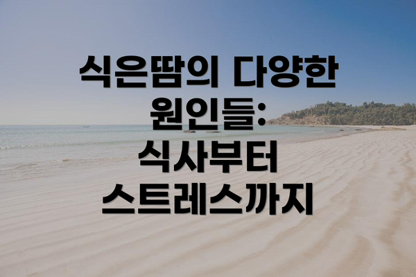 식은땀의 다양한 원인들: 식사부터 스트레스까지