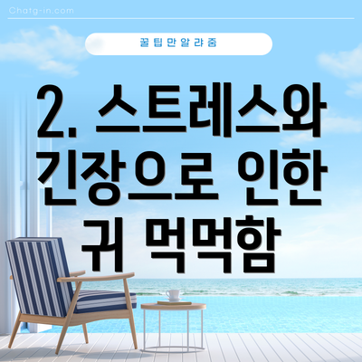 2. 스트레스와 긴장으로 인한 귀 먹먹함