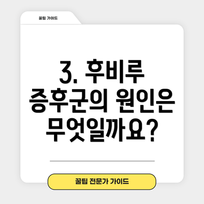 3. 후비루 증후군의 원인은 무엇일까요?