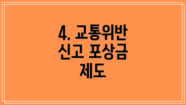 4. 교통위반 신고 포상금 제도