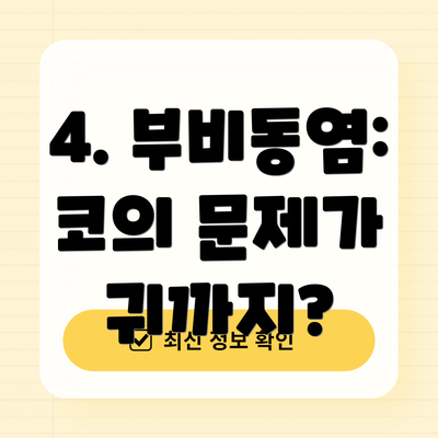 4. 부비동염: 코의 문제가 귀까지?