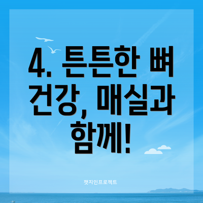 4. 튼튼한 뼈 건강, 매실과 함께!