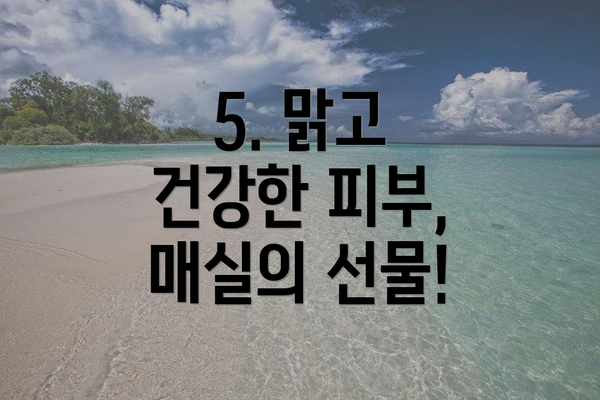 5. 맑고 건강한 피부, 매실의 선물!