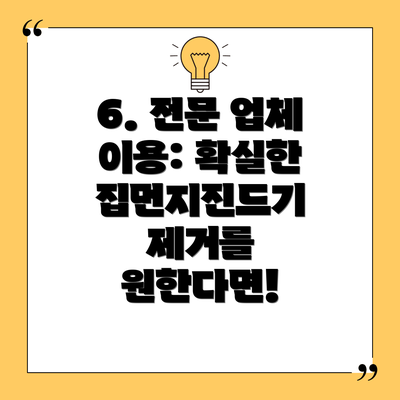6. 전문 업체 이용: 확실한 집먼지진드기 제거를 원한다면!
