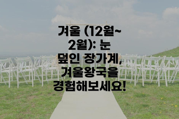 겨울 (12월~2월): 눈 덮인 장가계, 겨울왕국을 경험해보세요!