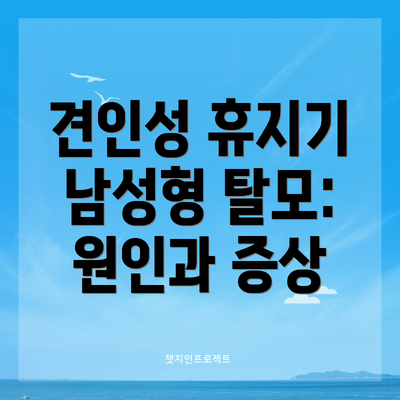 견인성 휴지기 남성형 탈모:  원인과 증상