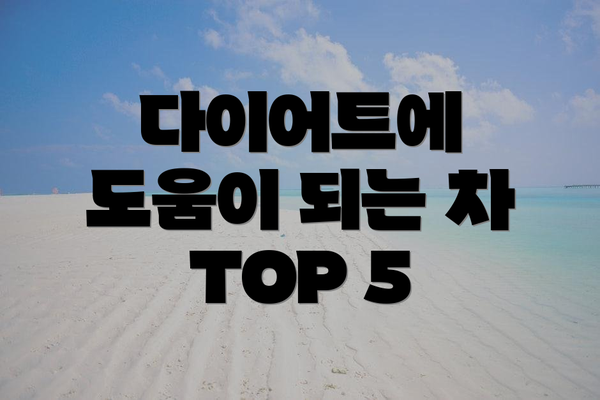 다이어트에 도움이 되는 차 TOP 5