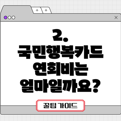 2.  국민행복카드 연회비는 얼마일까요?