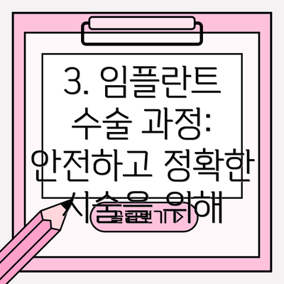 3. 임플란트 수술 과정: 안전하고 정확한 시술을 위해