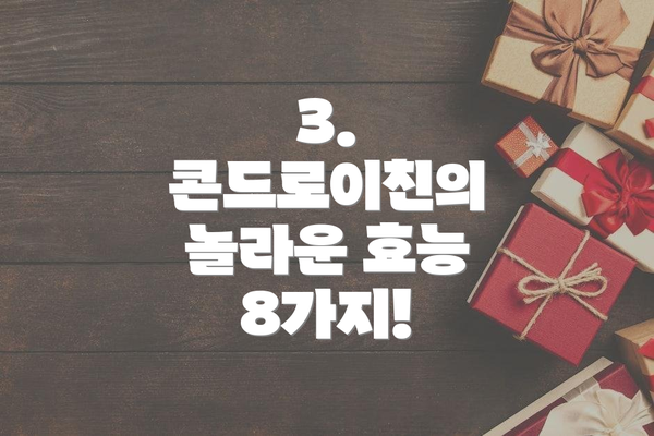 3. 콘드로이친의 놀라운 효능 8가지!