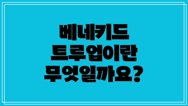 베네키드 트루업이란 무엇일까요?