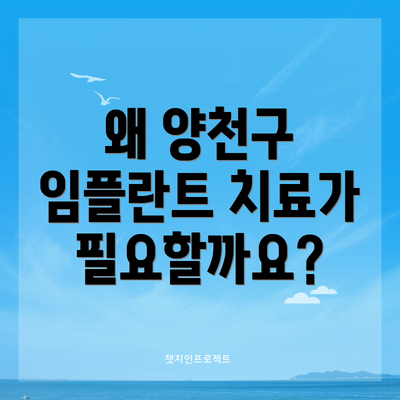 왜 양천구 임플란트 치료가 필요할까요?