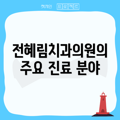 전혜림치과의원의 주요 진료 분야