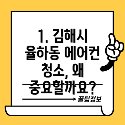 1. 김해시 율하동 에어컨 청소, 왜 중요할까요?