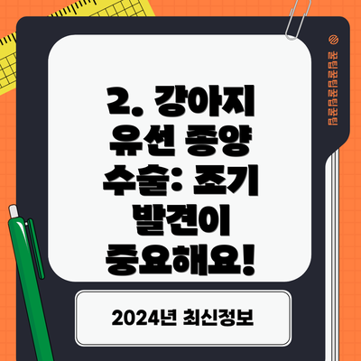 2. 강아지 유선 종양 수술: 조기 발견이 중요해요!